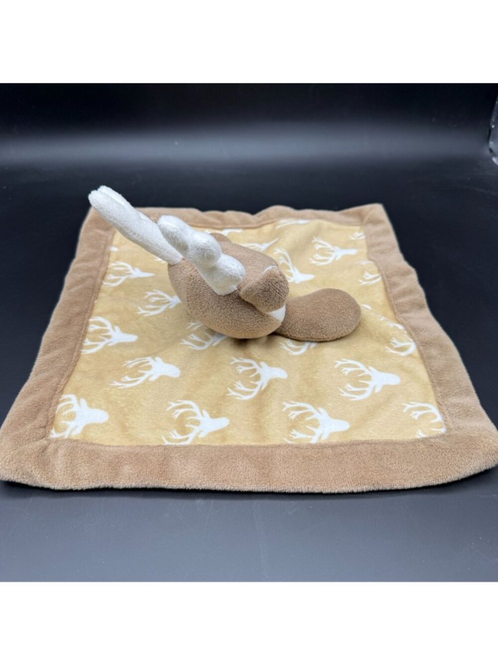 Levtex Baby Deer Lovey Plush Security Blanket Woodland Nursery Buck Antler Brown - Picture 3 of 7